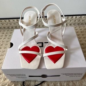 Aldo White Strappy Sandals (6.5)
